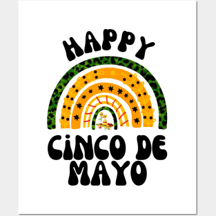 Cinco De Mayo Rainbow Happy Cinco De Mayo Mexican Fiesta Party Posters and Art